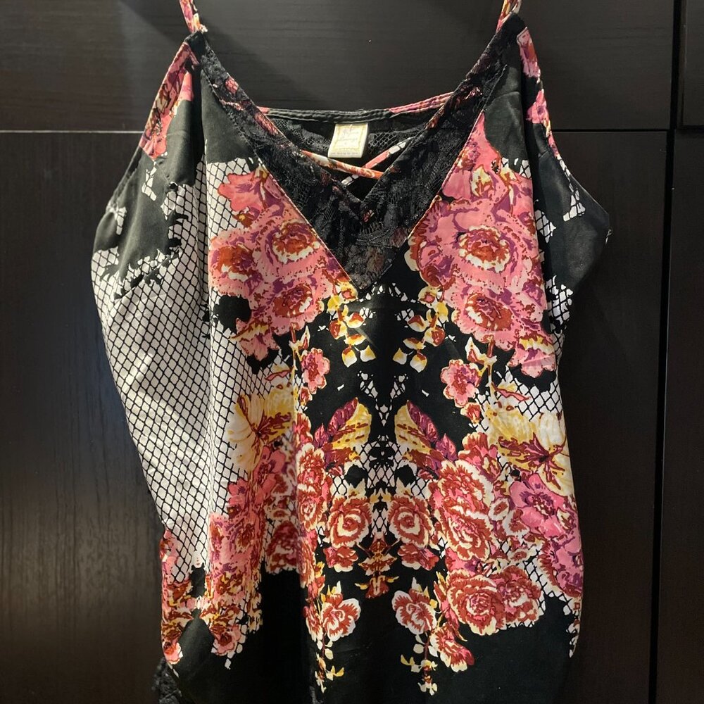 {Japna Lounge} lace sateen floral cami & pants